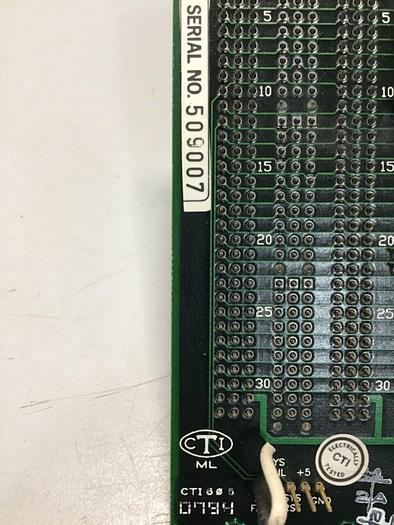 Used CTI Van Dorn Control Rack Board CTI 605 Z9417085B #111398