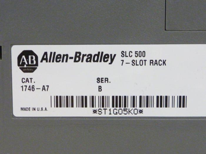 Used ALLEN BRADLEY Power Supply & Slot Rack 1746-P1 SER A / 1746-A7 SER B #41918