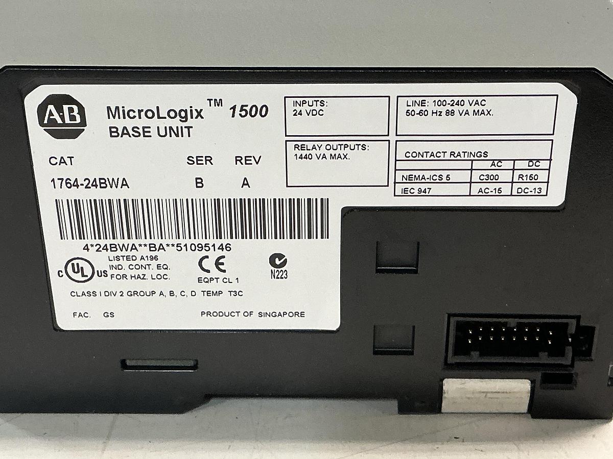 Used ALLEN BRADLEY 1764-24BWA SER B