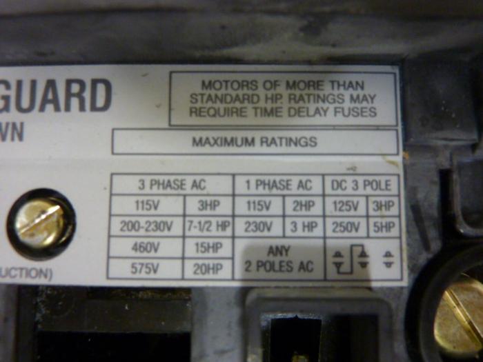Used ALLEN BRADLEY 30 Amp Disconnect Switch 1494V-DS30 SER A #58567