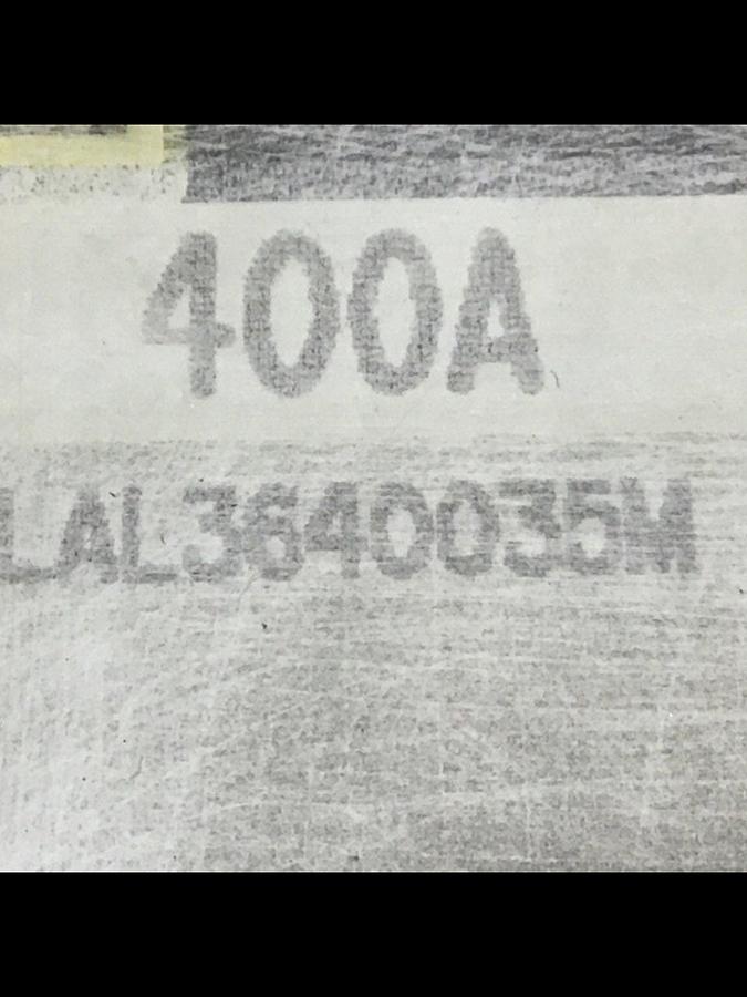 Used SQUARE D 400 Amp Circuit Breaker LAL3640035M #144286