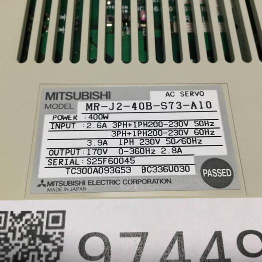 Used MITSUBISHI AC Servo Drive MR-J2-40B-S73-A10 #97449
