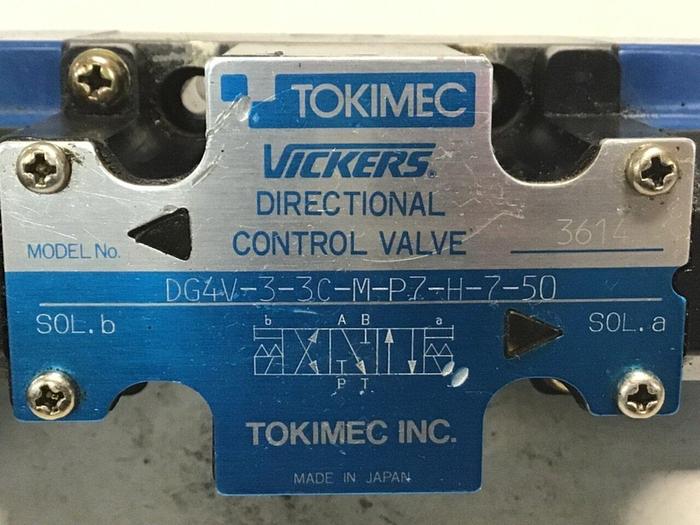 Used TOKIMEC Valve DG4V-3-3C-M-P7-H-7-50 USED