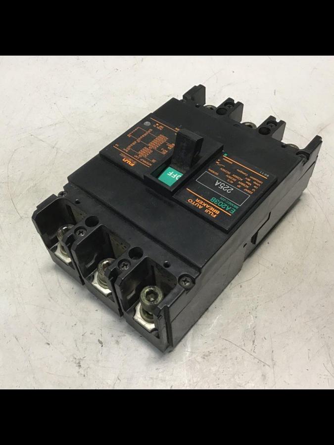 Used FUJI ELECTRIC 225 Amp Circuit Breaker EA203B-225 USED