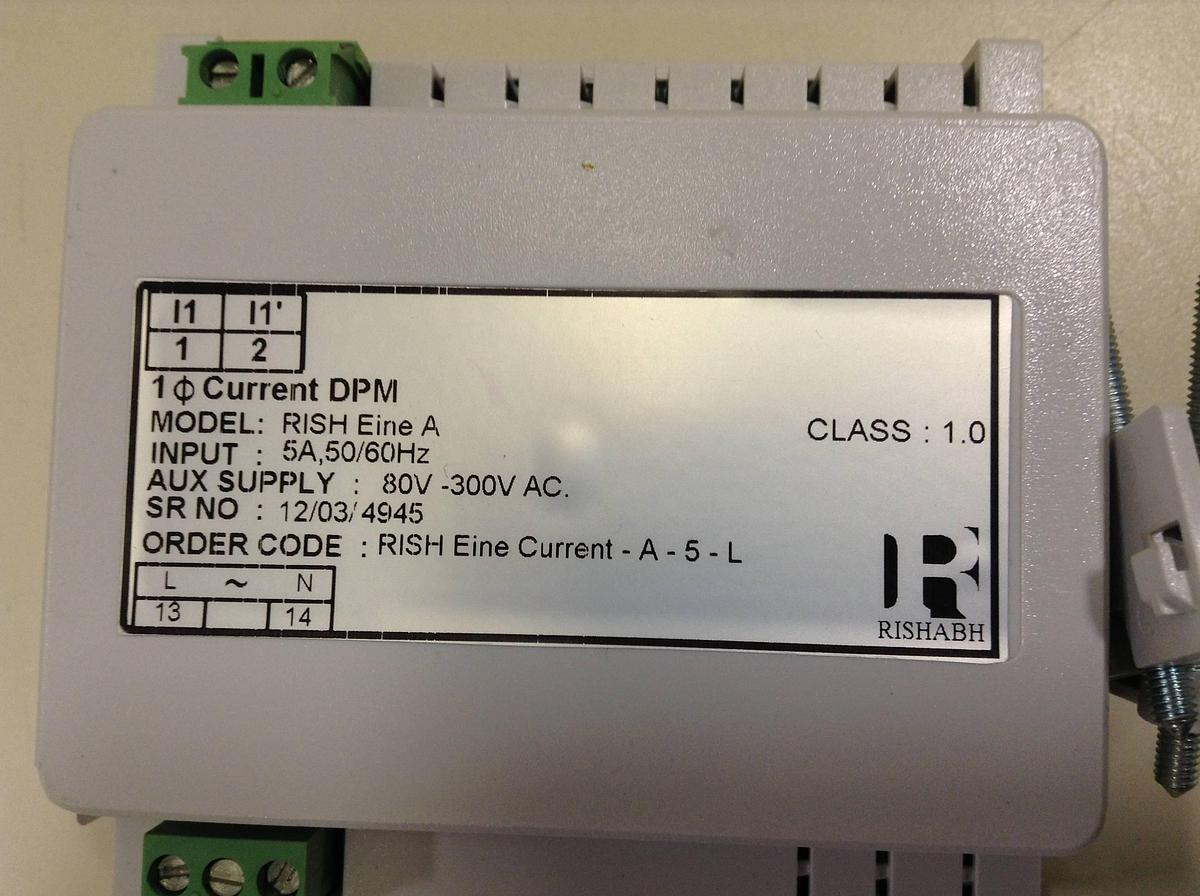Used RISHABH Control Panel RISH EINE A USED
