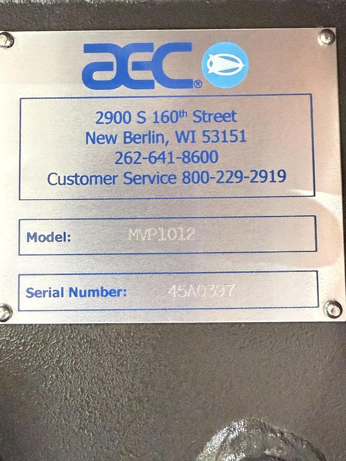 Used AEC Grinder Granulator Plastic MVP1012 USED #152631