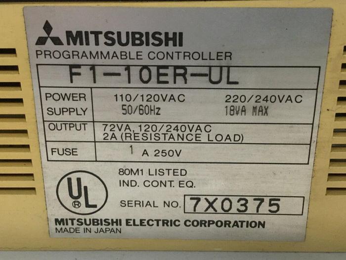 Used MITSUBISHI Programmable Controller F1-10ER-UL #108988