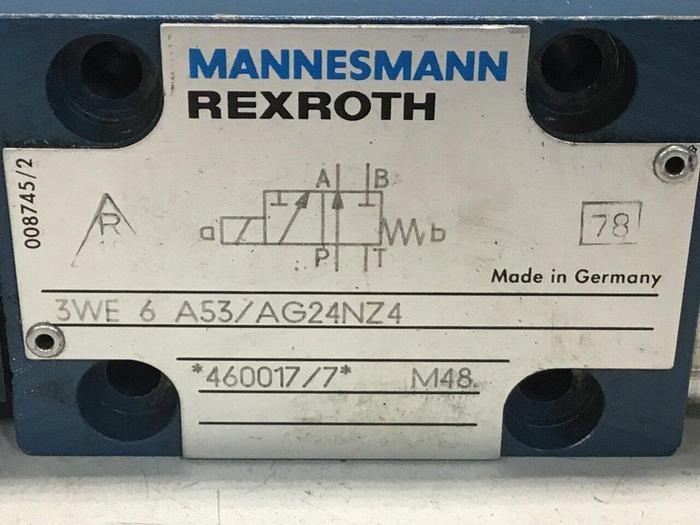 Used MANNESMANN REXROTH Valve 3WE6A53/AG24NZ4 USED