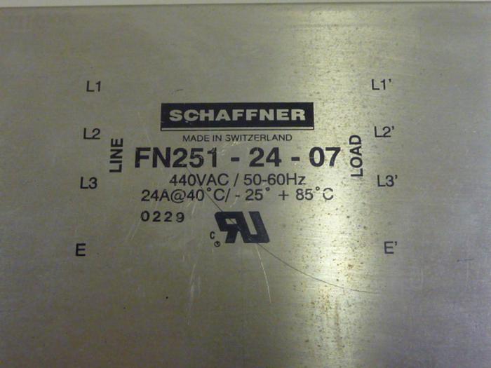 Used SCHAFFNER Line Filter FN251-24-07 #65150