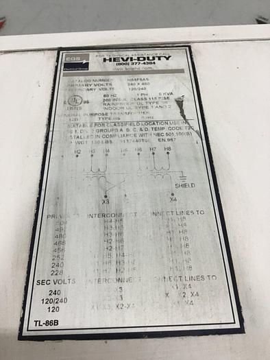 Used EGS 5 kVA Transformer HS5F5AS #127777