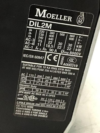 Used MOELLER Contactor DIL2M #136153