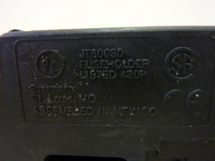 Used BUSS AUTOMATION 30 Amp Fuse Holder JT60030 #43589