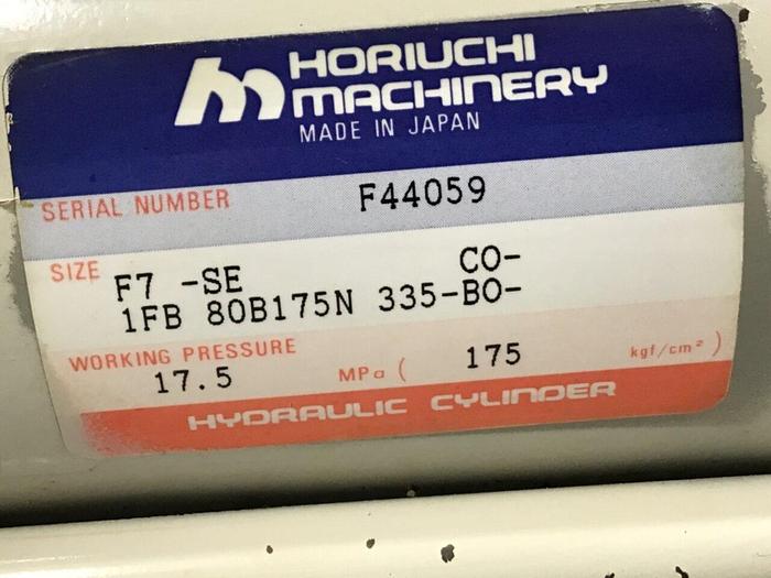 Used HORIUCHI MACHINERY Injection Sled Cylinder F7-SE 1FB80B175N335-BO #133729
