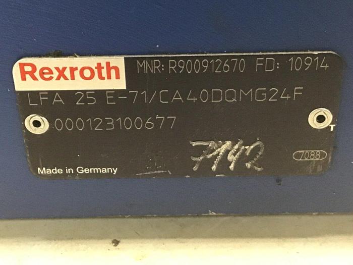 Used REXROTH Valve LFA25E71/CA40DQMG24F #137708