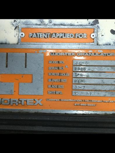 Used CONAIR WORTEX 5 HP Grinder / Granulator JC-5 #113647