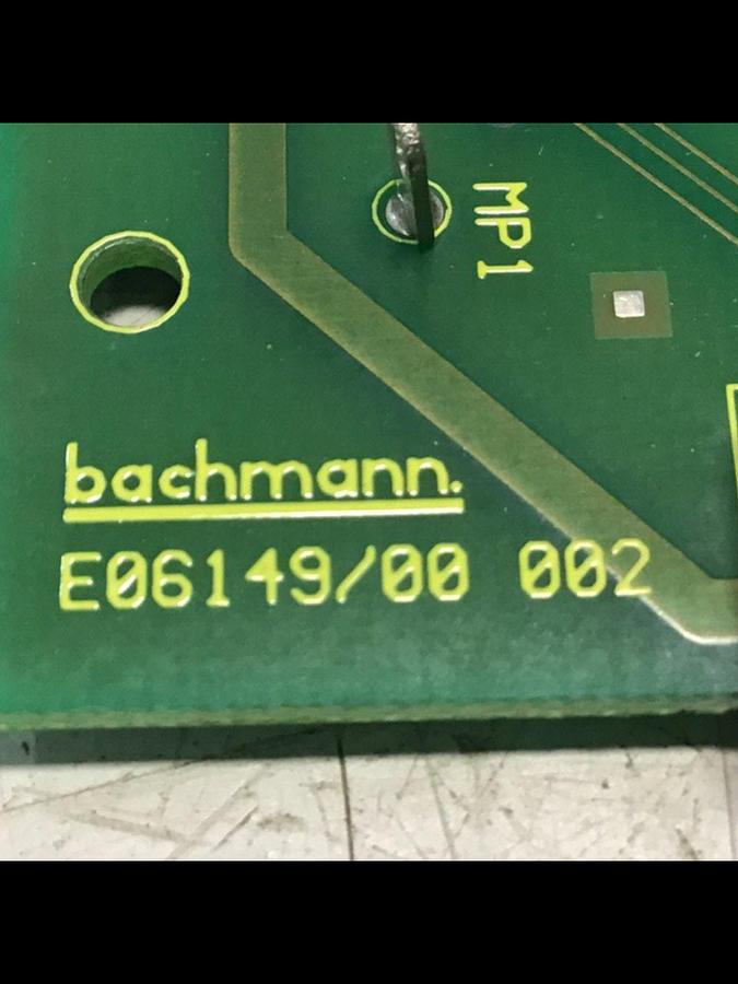 Used BACHMANN ELECTRONIC Circuit Board E06149/00 002 #143176