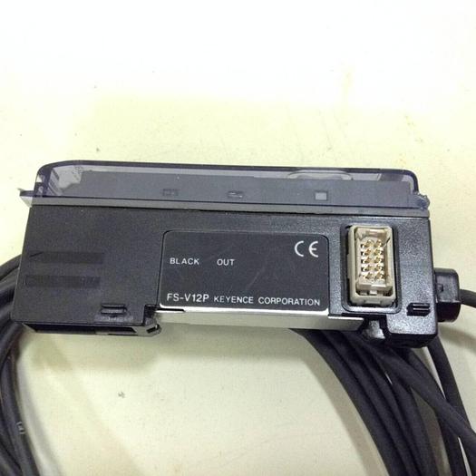 Used KEYENCE CORP Fiber Optic Sensor Amplifier FS-V12P #69982