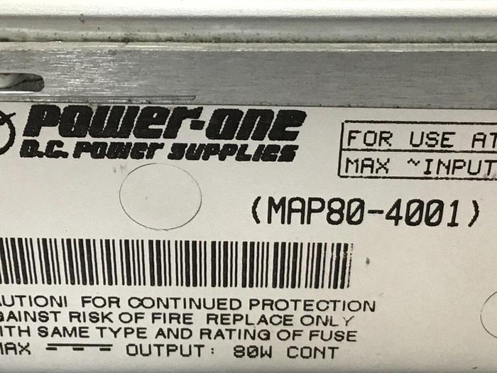 Used POWER ONE Power Supply MAP80-4001 #118387