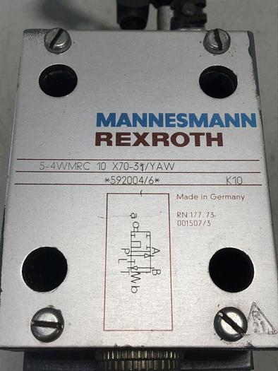 Used MANNESMANN REXROTH Solenoid Valve 54WMRC10X7031YAW #136740