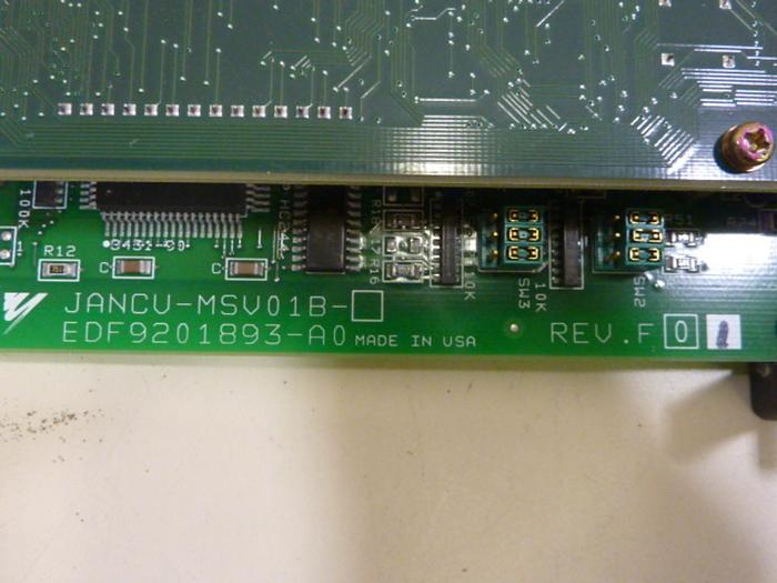 Used YASKAWA Circuit Board JANCU-MSV01B REV F01 #66201