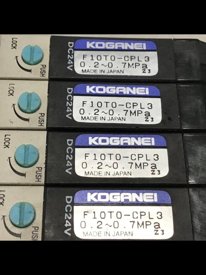 Used KOGANEI Manifold w/ Valves F10M4AJ USED