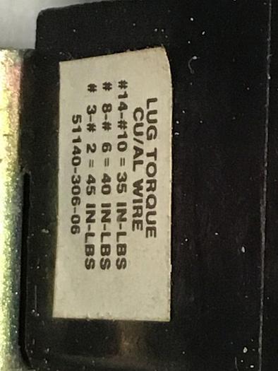 Used SQUARE D Disconnect Switch H-60-SV #122957