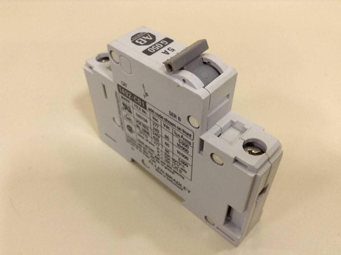 Used ALLEN BRADLEY 5 Amp Circuit Breaker 1492-CB1/G050 SER B #79617