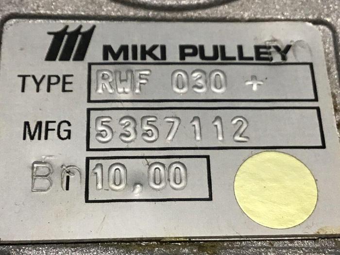 Used MIKI PULLEY Gear Reducer RWF-030 #119924
