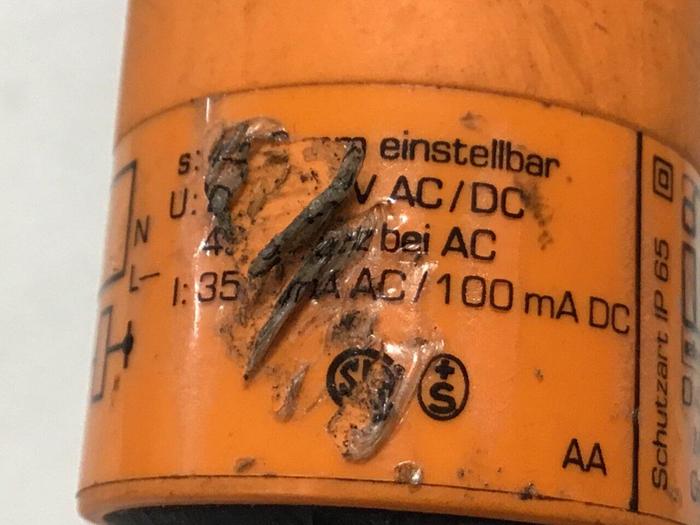 Used IFM Proximity Switch KB0040 KB-2020-BBOA #126821