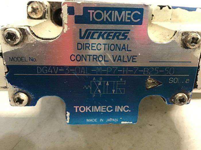Used VICKERS Valve DG4V-3-0AL-M-P7-H-7-B25-50 #134419