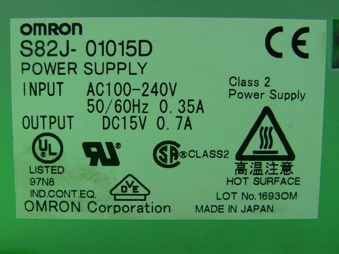 Used OMRON Power Supply S82J-01015D #8205