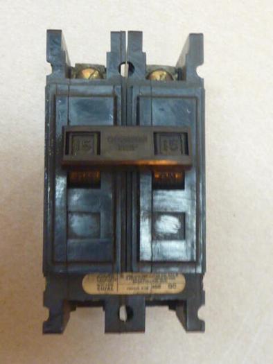 Used WESTINGHOUSE 15 Amp Circuit Breaker QC215 #31343