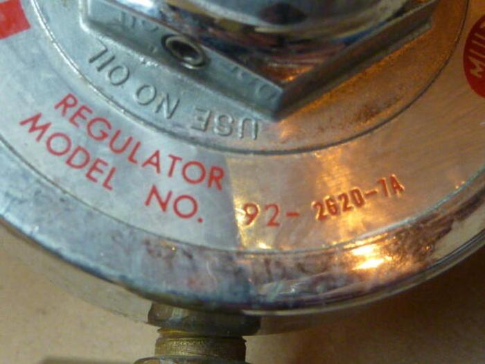Used HARRIS Gas Regulator 92-2620-7A #30524