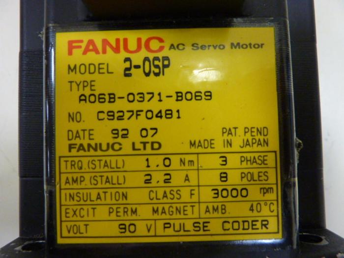Used FANUC Servo Motor A06B-0371-B069 Used