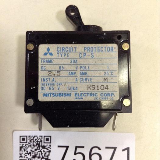 Used MITSUBISHI Circuit Protector CP-S-2.5 #75671