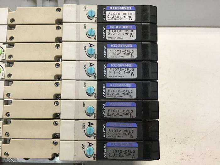 Used KOGANEI Manifold w/ Valves F10M8AJ #120919