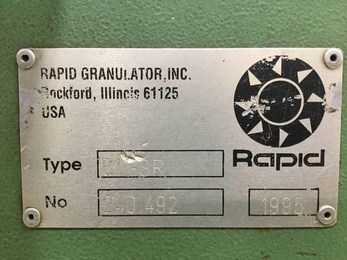 Used RAPID 3 HP Grinder / Granulator 611-SR USED