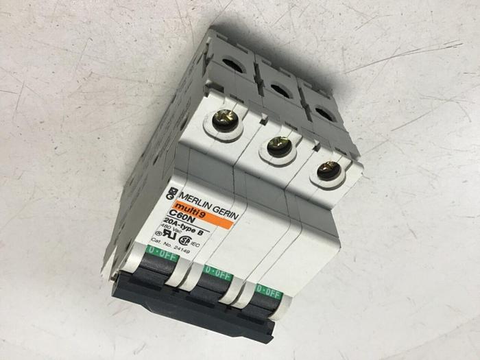 Used MERLIN GERIN 20 Amp Circuit Breaker C60N-20 USED #119709