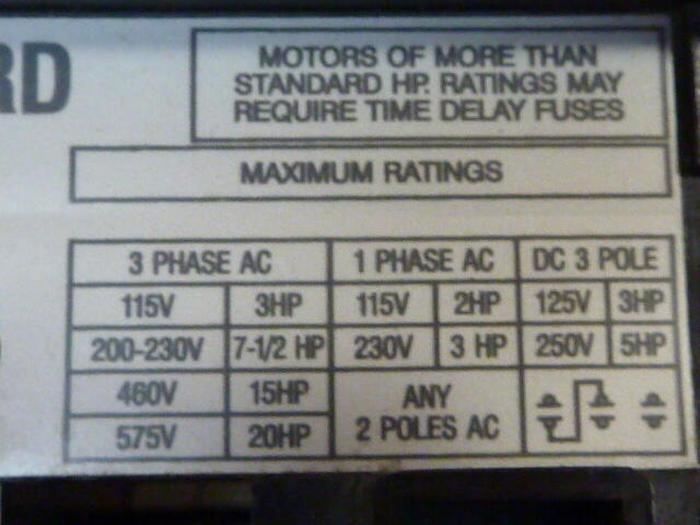 Used ALLEN BRADLEY 30 Amp Disconnect Switch 1494V-DS30 SER A #29759