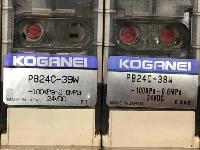 Used KOGANEI Manifold w/ Valves PBM6P-9W #120957