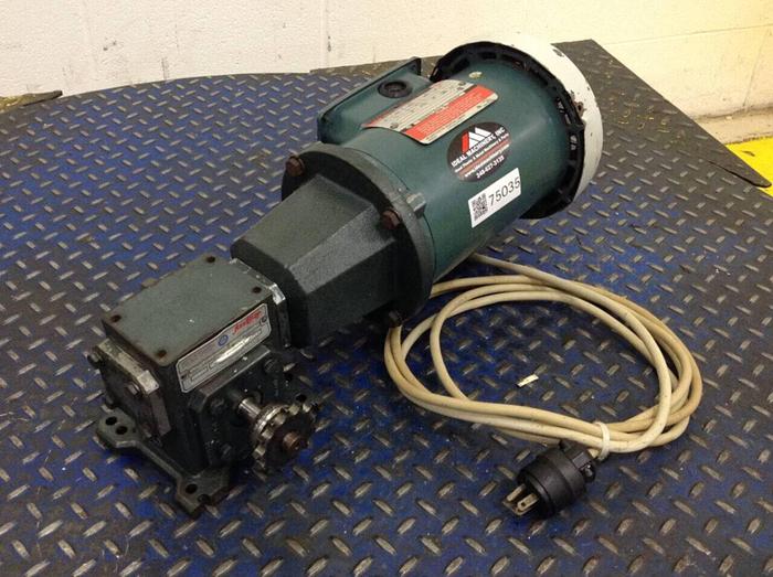 Used RELIANCE ELECTRIC 1/2 HP Motor w/ Gear Reducer C56S1590P Used
