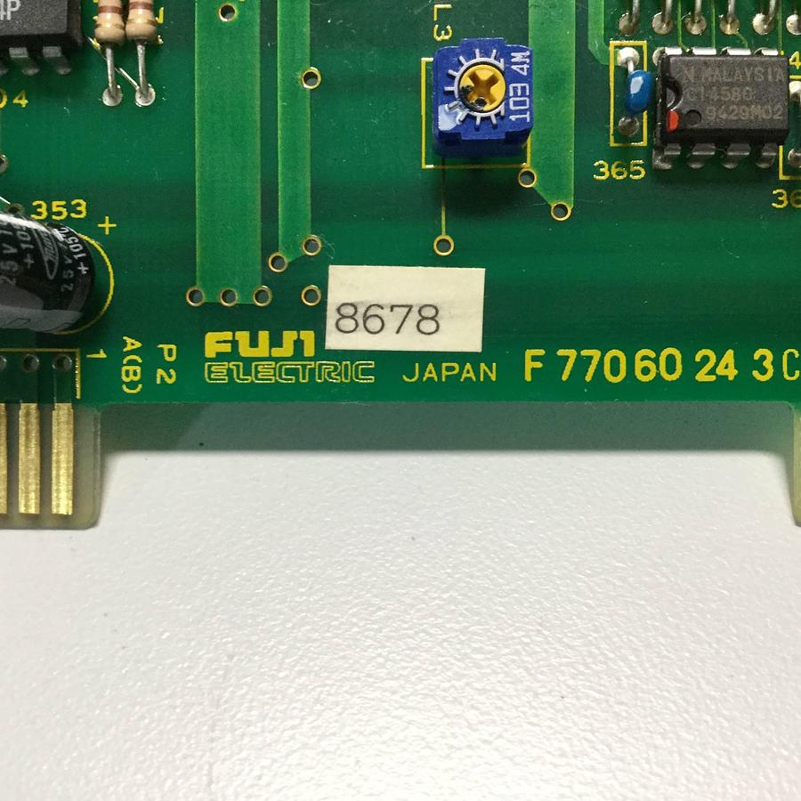 Used FUJI ELECTRIC Processor Card F770 60 24 3C F77060243C UM200-DIIB Used #94035