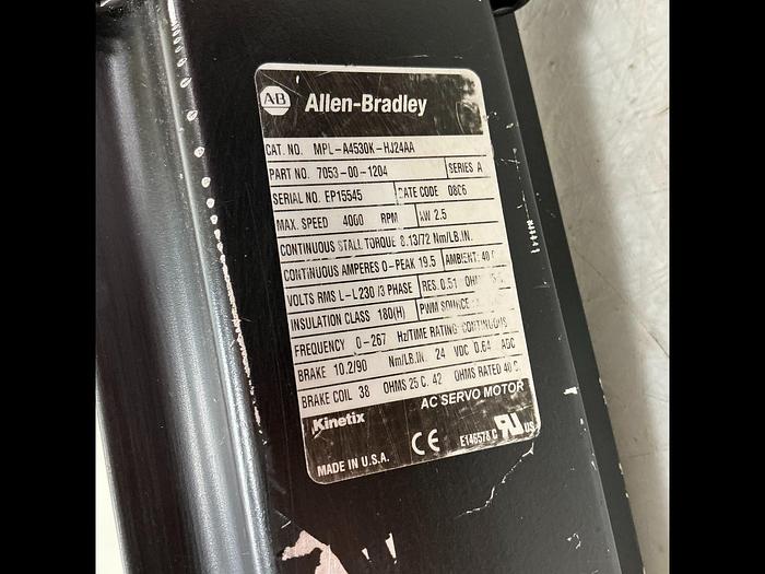Used ALLEN BRADLEY MPL-A4530K-HJ24AA