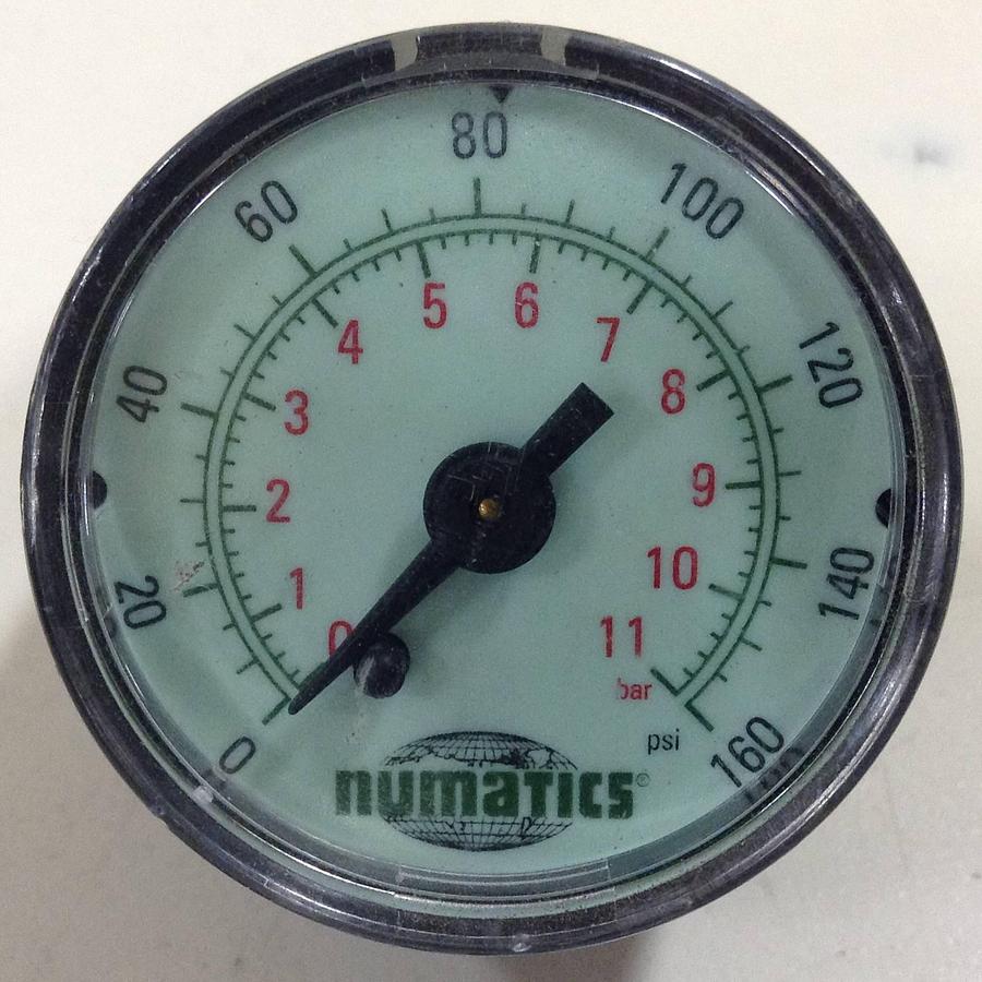 Used NUMATICS 0-160 PSI Pressure Gauge F R 100 Used