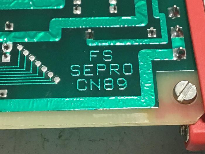 Used SEPRO ROBOTIQUE CN89 Control Board 07S0095104/A #136914