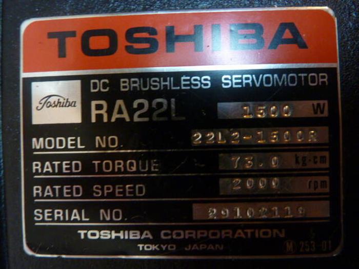 Used TOSHIBA Servo Motor 22L2-1500R Used