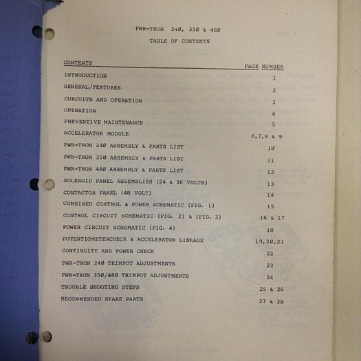 Used TAYLOR DUNN Manual M3-001-02 #71075