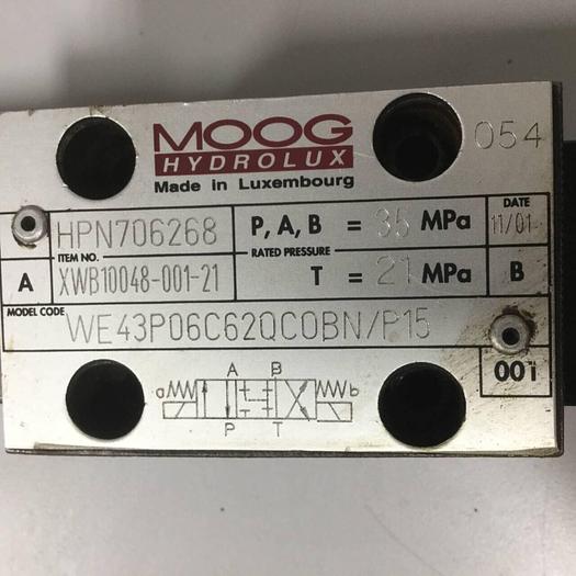Used MOOG Valve WE43P06C62QCOBNP15 Used