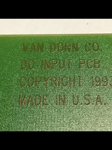 Used VAN DORN DC Input Board 330037 PC330-037 Used
