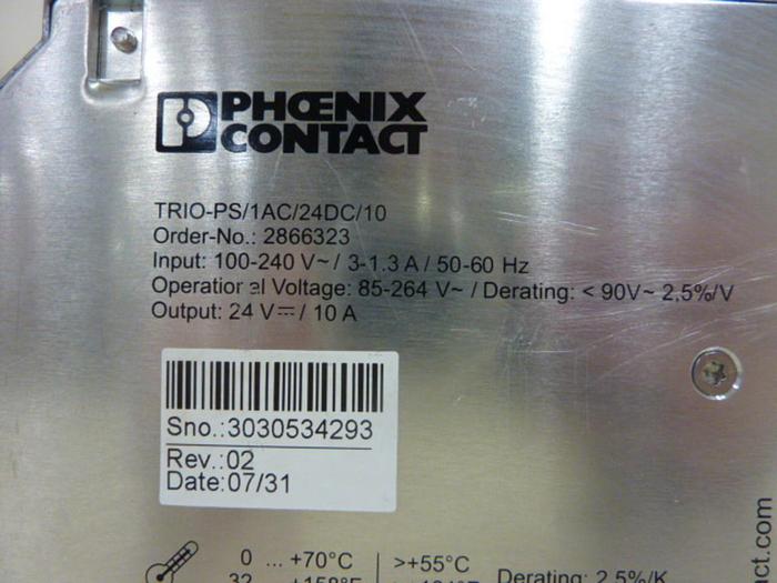 Used PHOENIX CONTACT Power Supply TRIO-PS/1AC/24DC/10 #48764